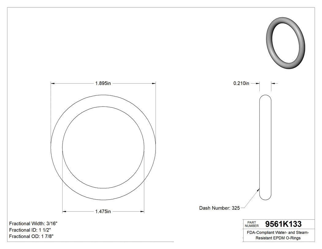 Technical drawing - 9561K133
